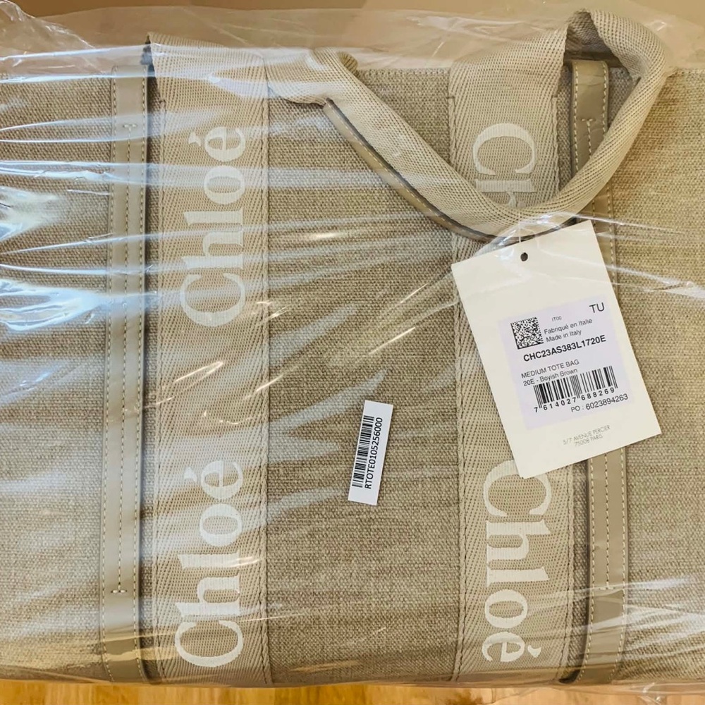 NWT CHLOÉ Medium Woody Tote Bag in Boyish Brown - Picture 10 of 12